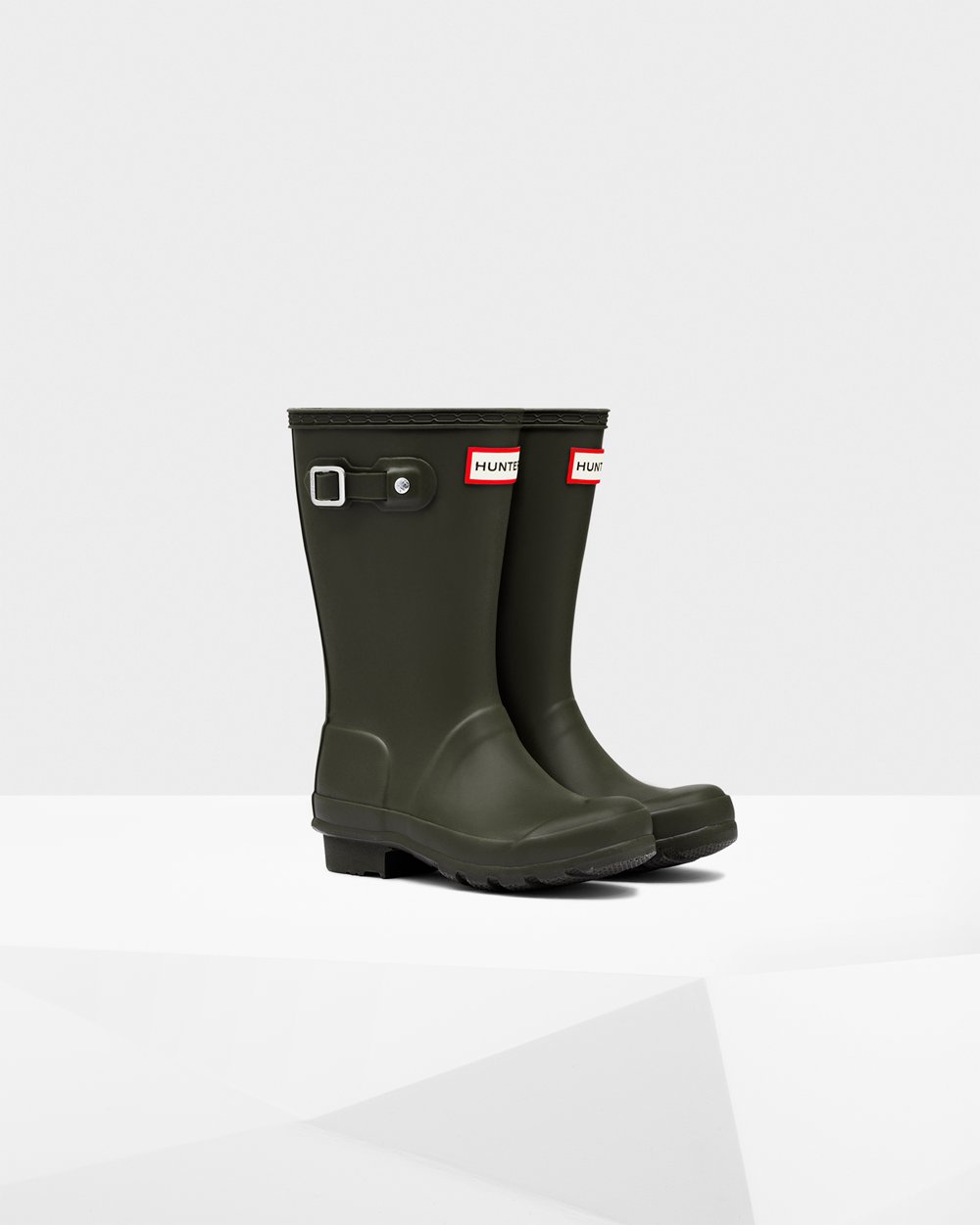 Kids Hunter Original Big | Rain Boots Dark Olive | NZ-50374-QZCK